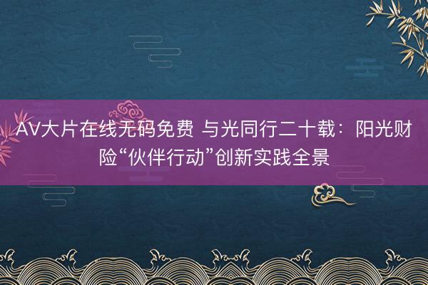 AV大片在线无码免费 与光同行二十载：阳光财险“伙伴行动”创新实践全景