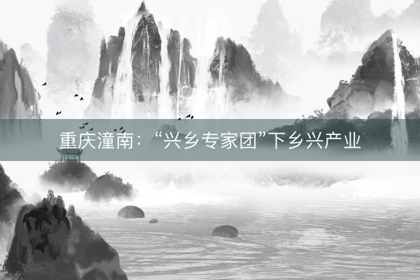 重庆潼南：“兴乡专家团”下乡兴产业