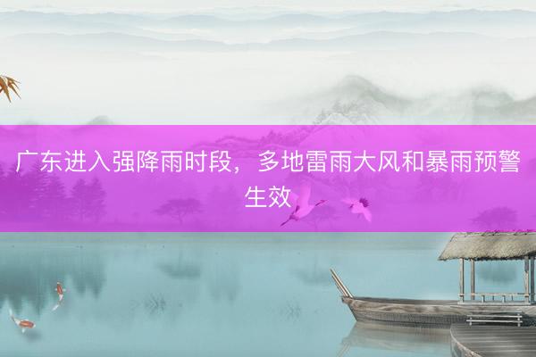 广东进入强降雨时段，多地雷雨大风和暴雨预警生效