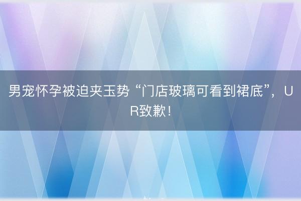 男宠怀孕被迫夹玉势 “门店玻璃可看到裙底”，UR致歉！