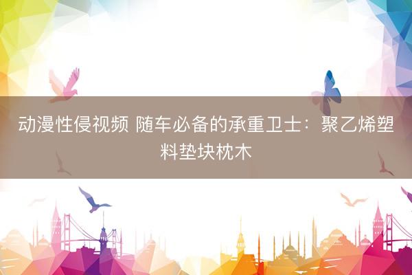 动漫性侵视频 随车必备的承重卫士：聚乙烯塑料垫块枕木
