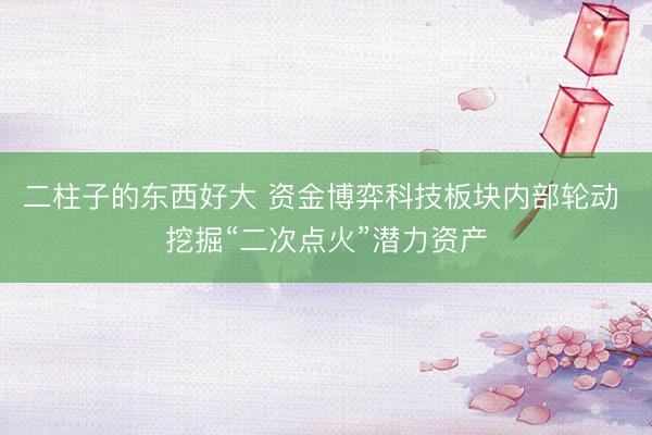 二柱子的东西好大 资金博弈科技板块内部轮动 挖掘“二次点火”潜力资产