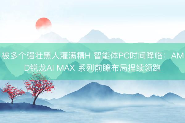 被多个强壮黑人灌满精H 智能体PC时间降临：AMD锐龙AI MAX 系列前瞻布局捏续领跑